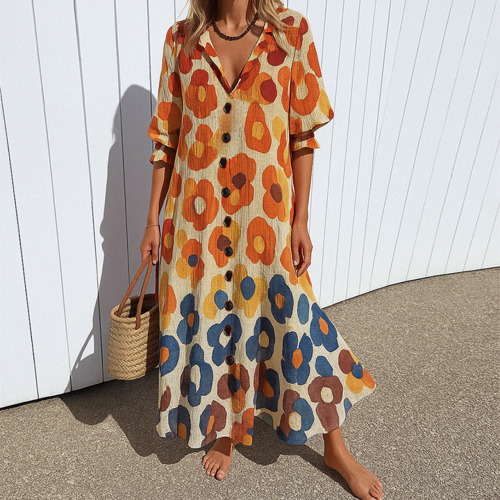 Talina – Elegancka, wyszczuplająca sukienka w stylu boho
