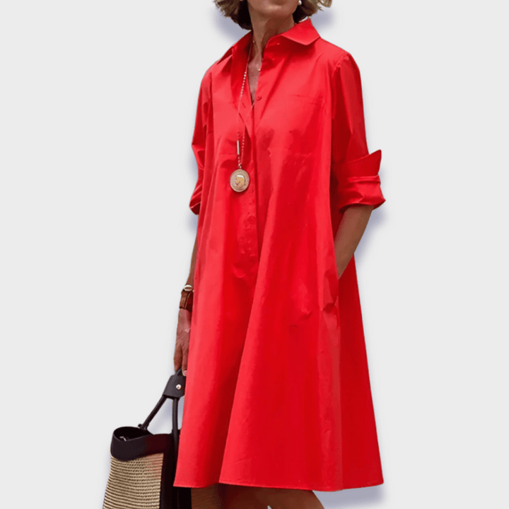 Bettina | Elegancka i luźna sukienka t-shirtowa