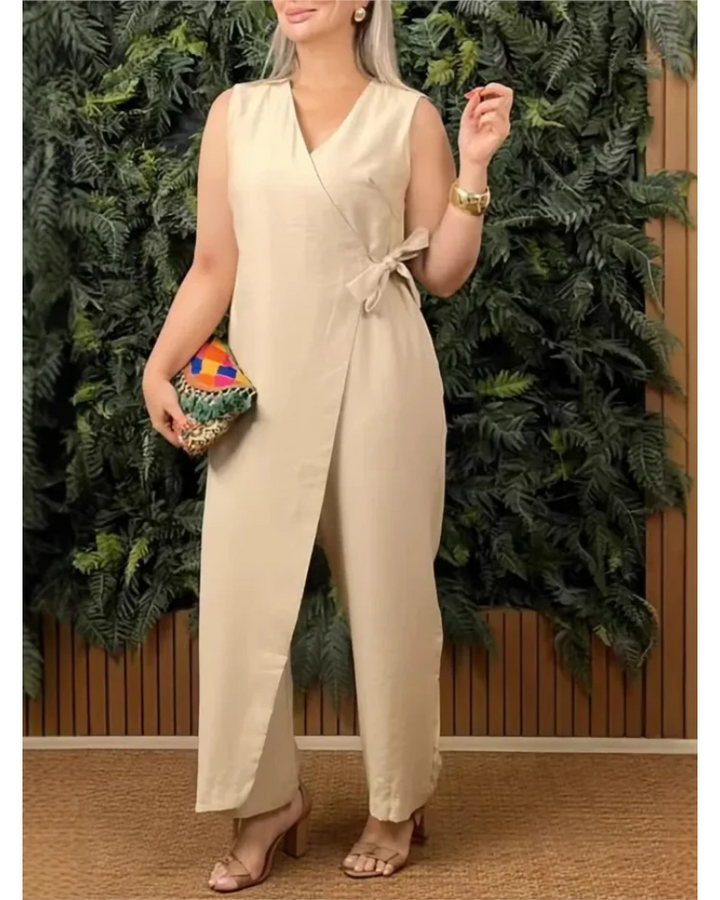 Renata – Stylowy letni zestaw z szerokimi spodniami