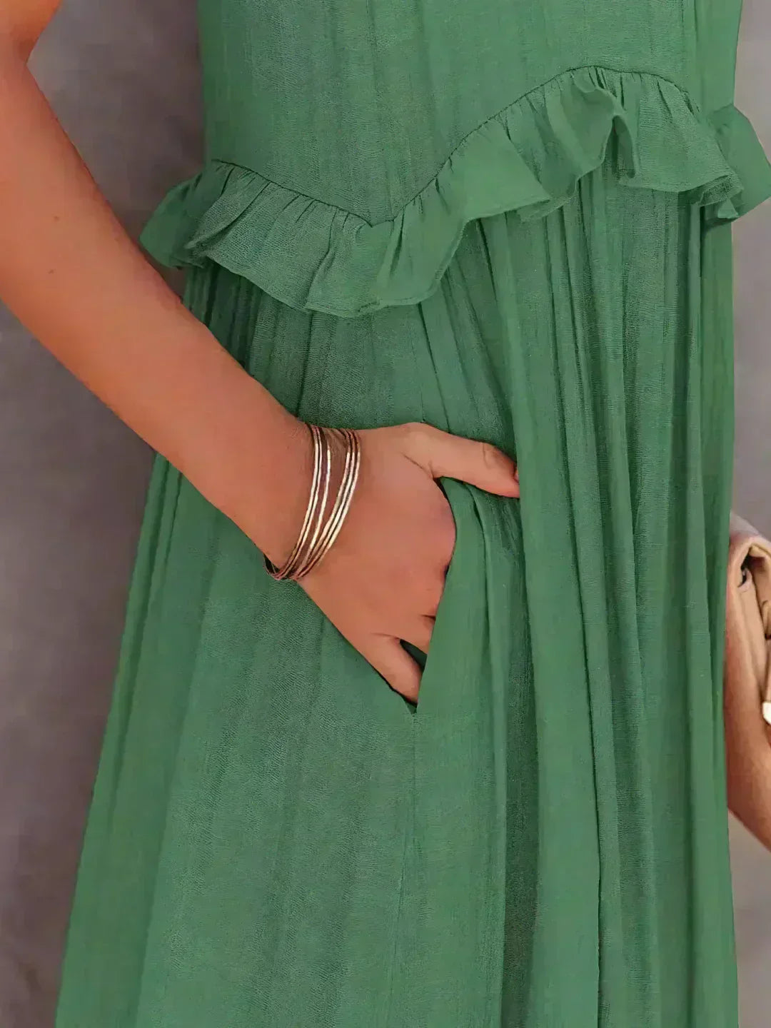 Sarah | Sukienka Maxi Volant Halter (Prawie wyprzedana)