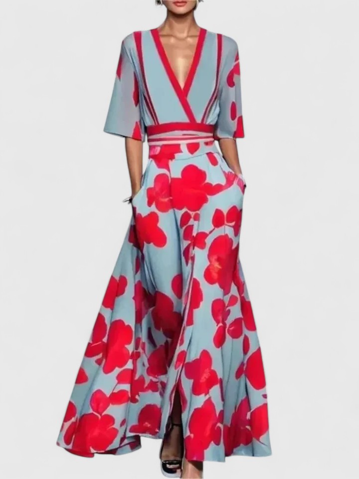 Damska Elegancka Sukienka Maxi z Dopasowanym Fasonem na Formalne Okazje